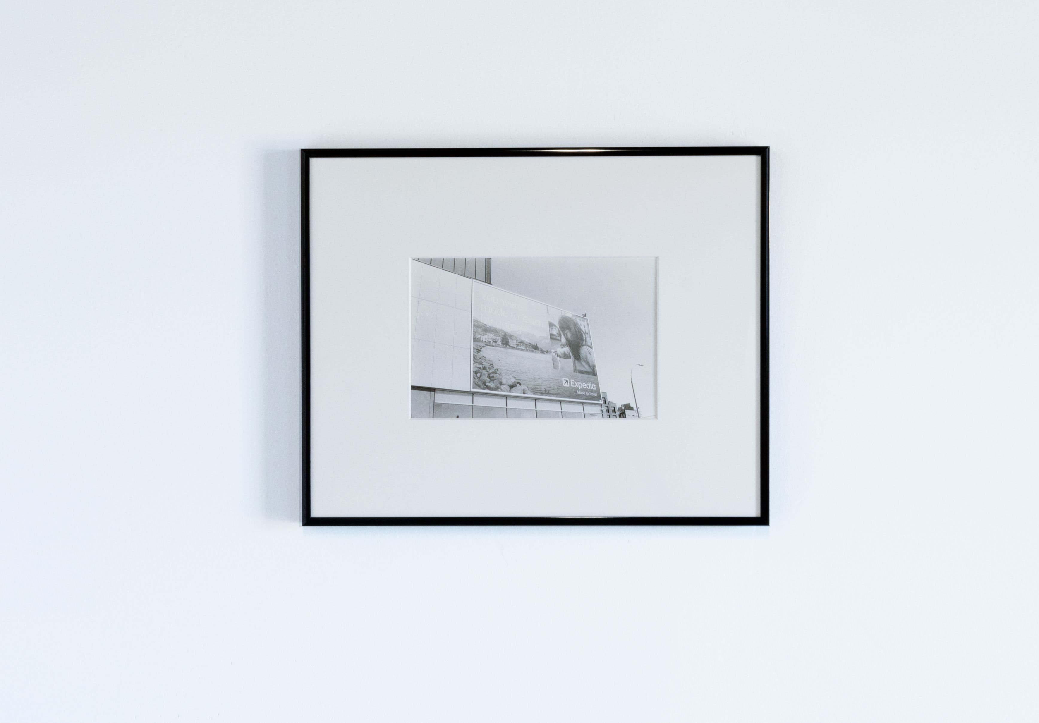 Carter Seddon, Billboard, 2024, framed gelatin silver print, 11.25 x 13.75 inches